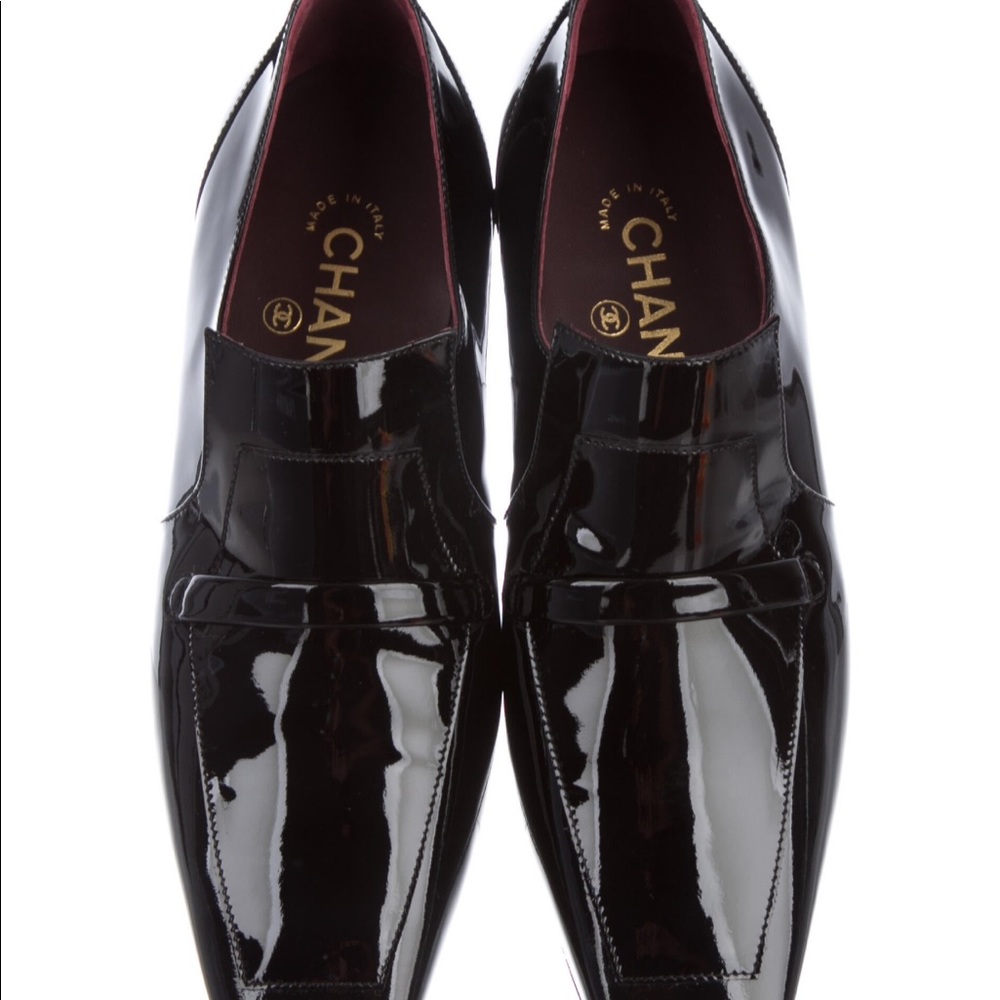 Chanel Women’s Fancy Patent Leather Oxford Size 7.5